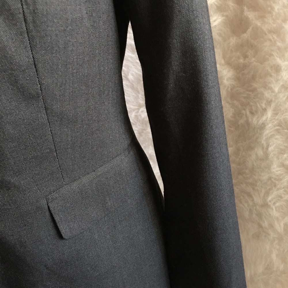 Zara Basic Charcoal Gray Lined Jacket - image 7